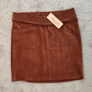 Priceless Women's Tan Corduroy Mini Skirt